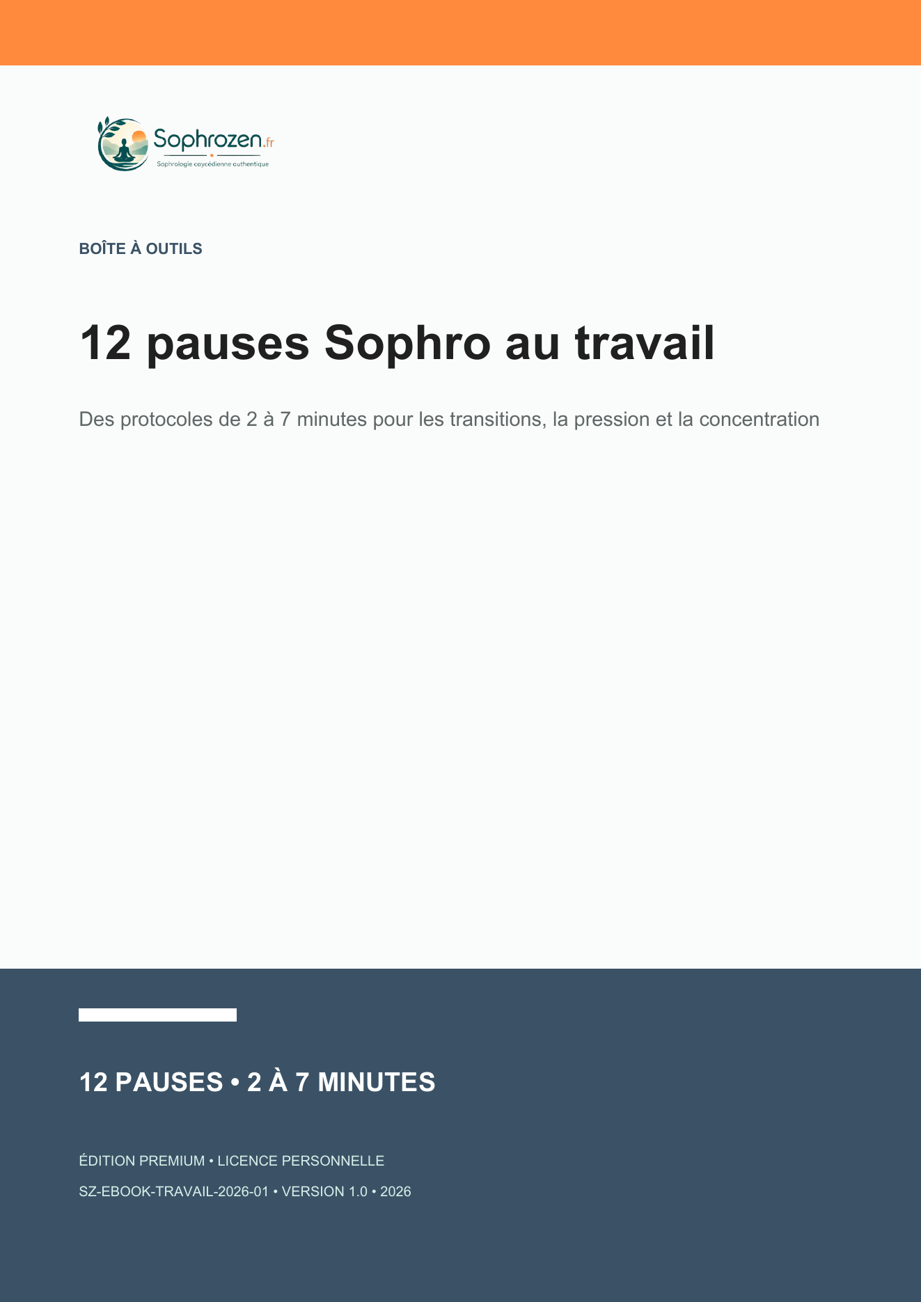 Couverture de 12 pauses Sophro au travail